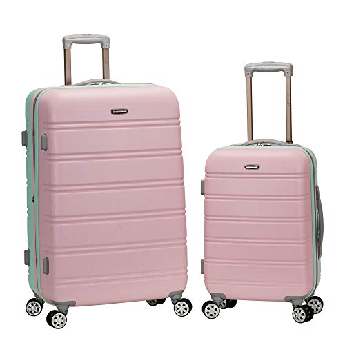 Rockland Melbourne Hardside Expandable Luggage with Spinner Wheels, 2TONEBLUE, 2 Piece (20/28)