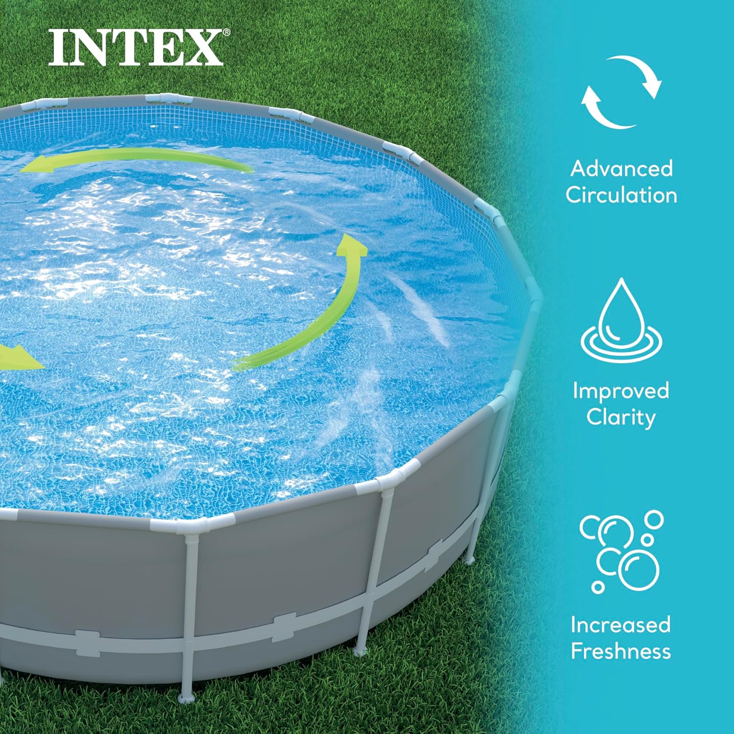 Intex Krystal Clear 2150 GPH Sand Filter Pump & Saltwater System with E.C.O. (Electrocatalytic Oxidation) for Above Ground Pools, 110-120V with GFCI