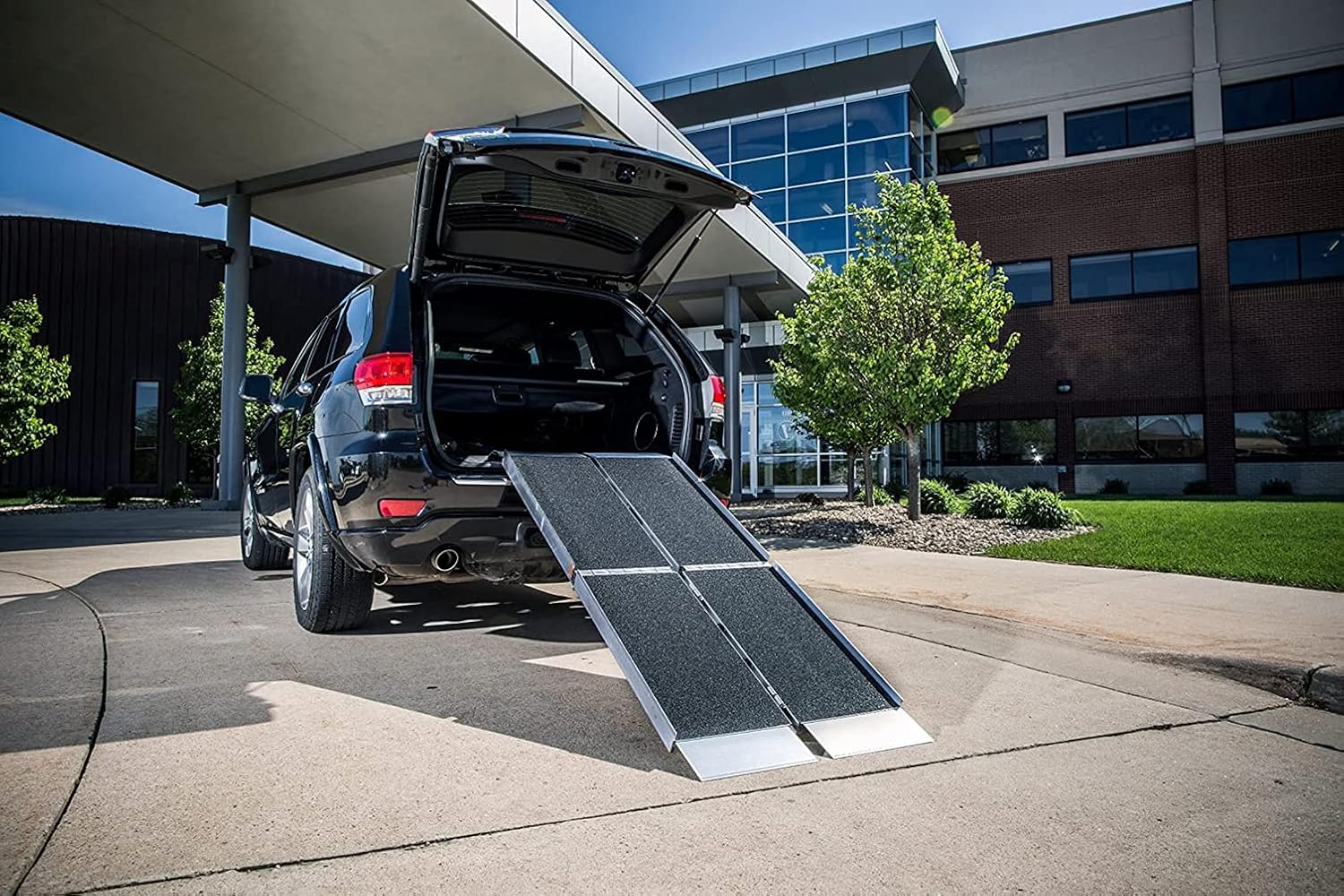 EZ-Access Suitcase Trifold Portable Ramp with an Applied Slip-Resistant Surface, 10 Foot