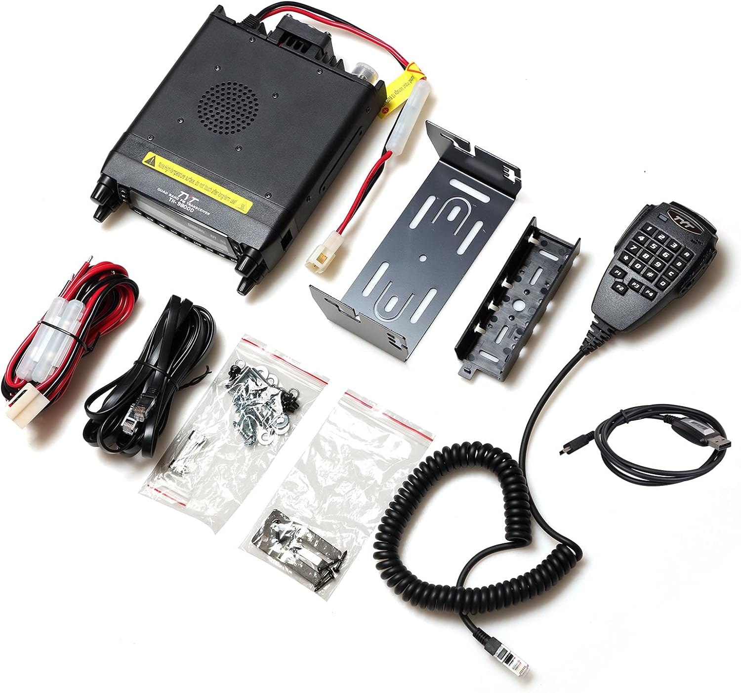 TYT TH-9800D Plus Version Quad Band Cross-Band 50W Mobile Transceiver Vehicle Radio Amateur Base Station, Cable/Software incl