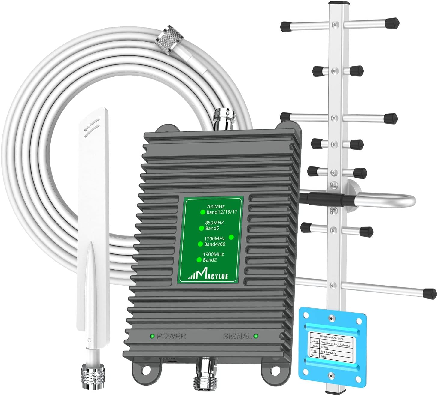 Verizon Home Cell Signal Booster Supports All US Carriers-Verizon，AT&T，T-Mobile，US Cellular 700Mhz Band 13/12/17 Signal Booster for Cell Phone