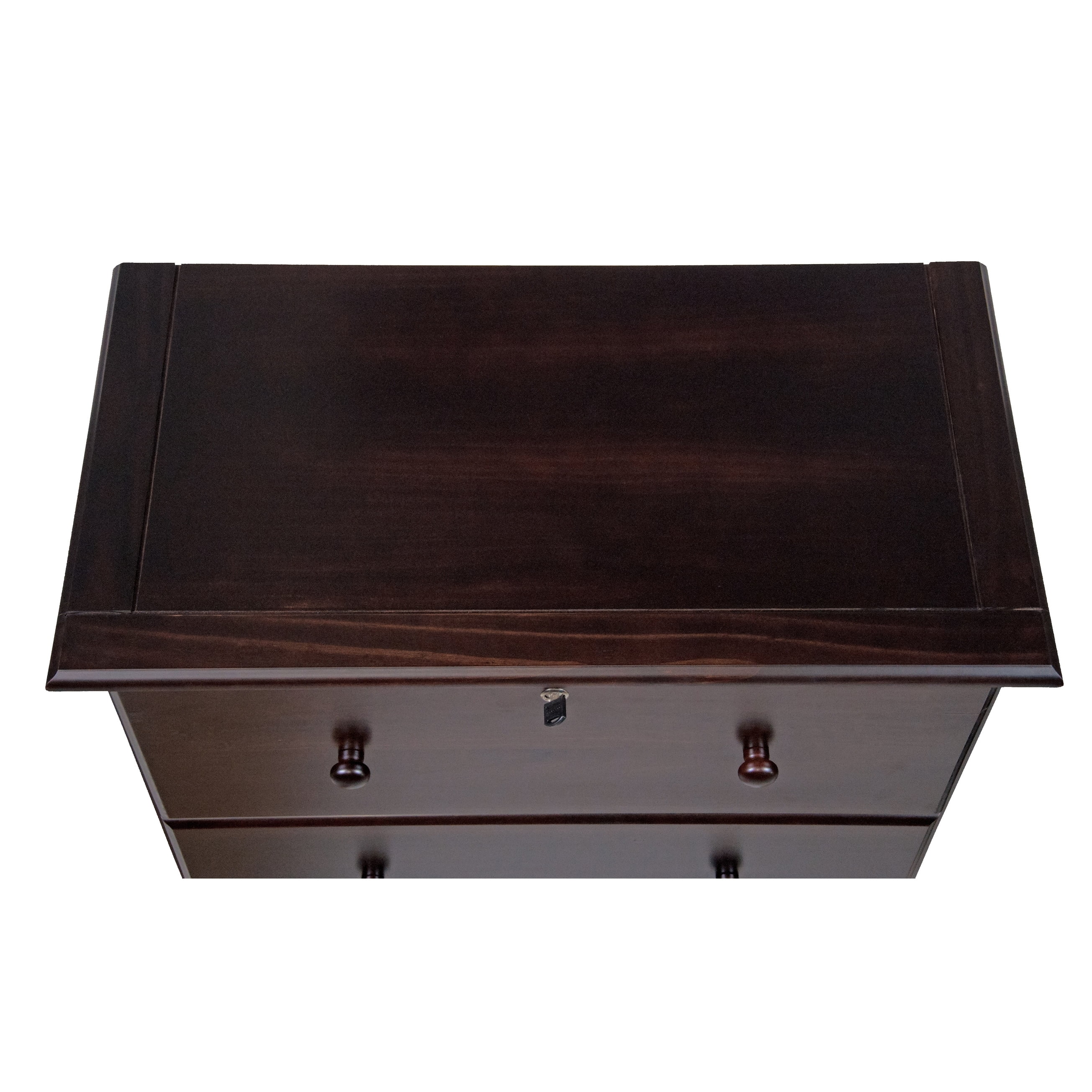 Palace Imports, Inc Palace Imports 100% Solid Wood 5-Jumbo Drawer Chest with Lock, Metal or Wooden Knobs Java