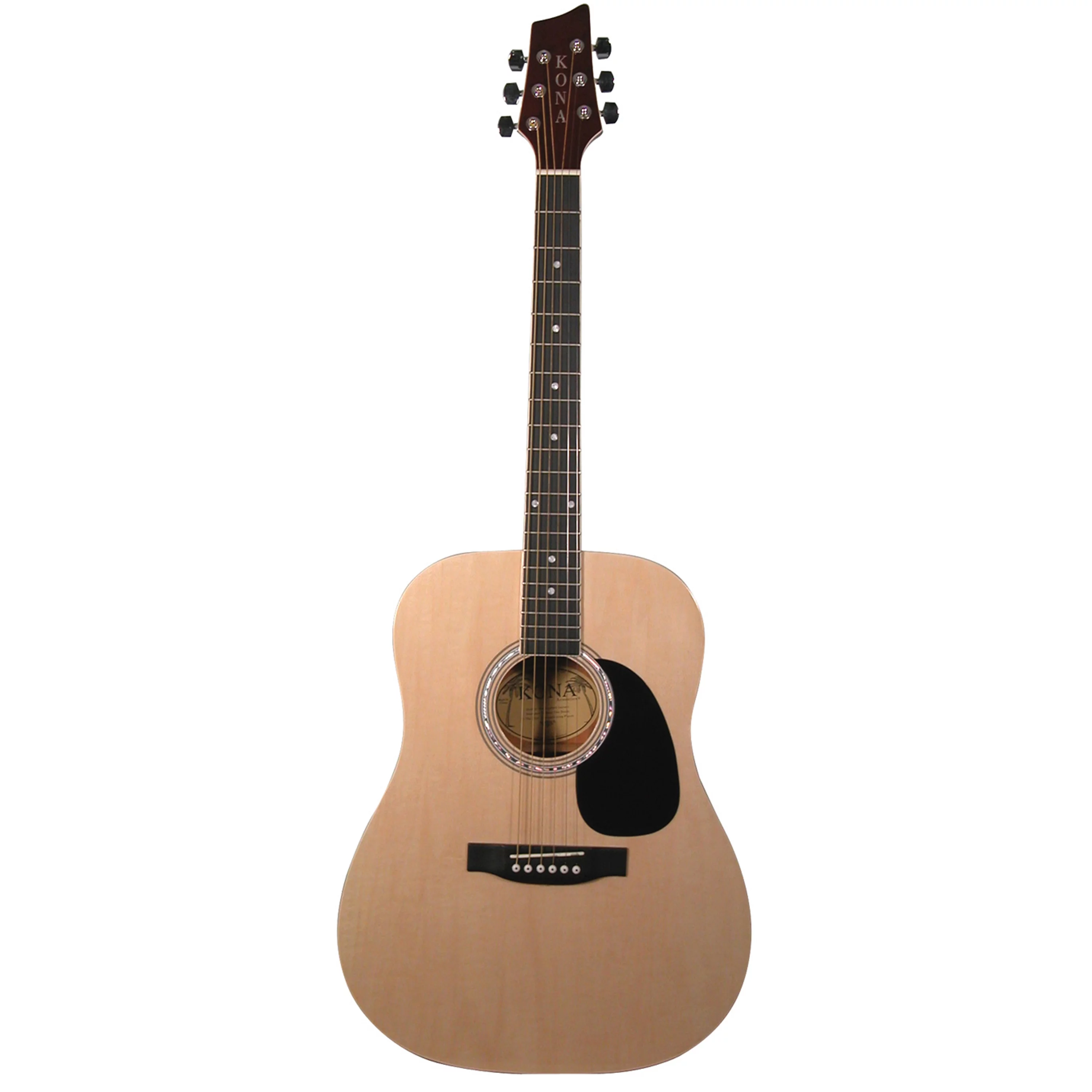 Kona Guitars K41 41-inch Acoustic Dreadnought Guitar, Natural Finish