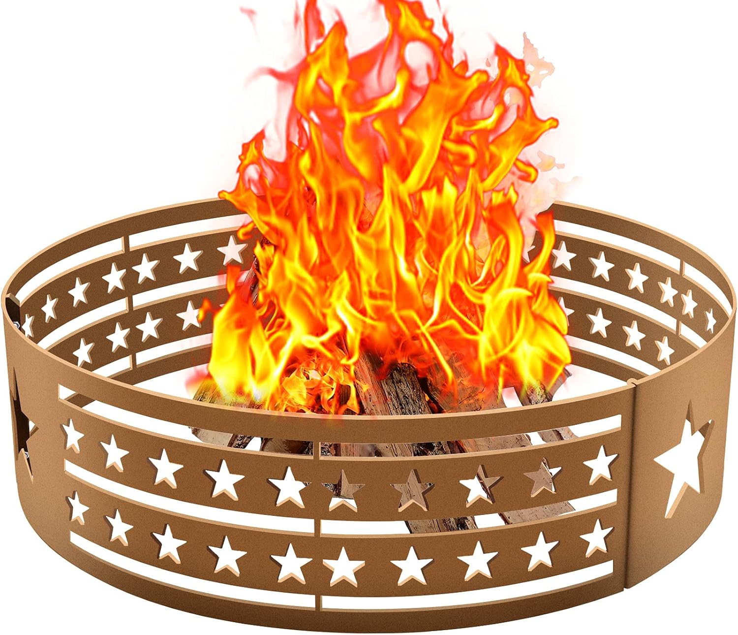AMAGABELI GARDEN & HOME Fire Pit Outdoor Wood Burning Portable Folding 22in Firepit Firebowl Fireplace Poker Spark Screen Retardant Mesh Lid Deep