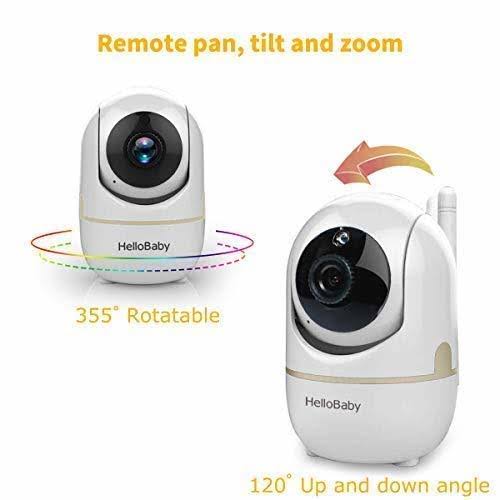 Hello Baby-us Baby Monitor with Remote Pan-Tilt-Zoom Camera and 3.2&& LCD Screen, Infrared Night Vision, Gold