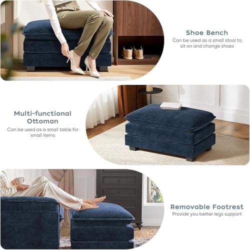 SweetGO corporation 40" Chenille Lounge Chair for Reading, Modern Couch Cozy Sofa Bed