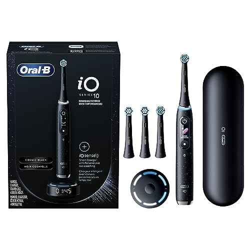 Oral-B iO Series 10 Rechargeable Electric Toothbrush with Visible Pressure Sensor to Protect Gums, 2 Min Timer, 7 Cleaning Settings