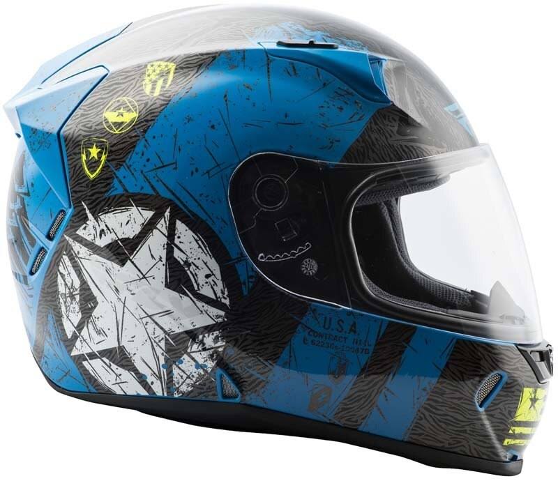 Fly Racing Revolt Helmet - Liberator (Medium) (White/Black)