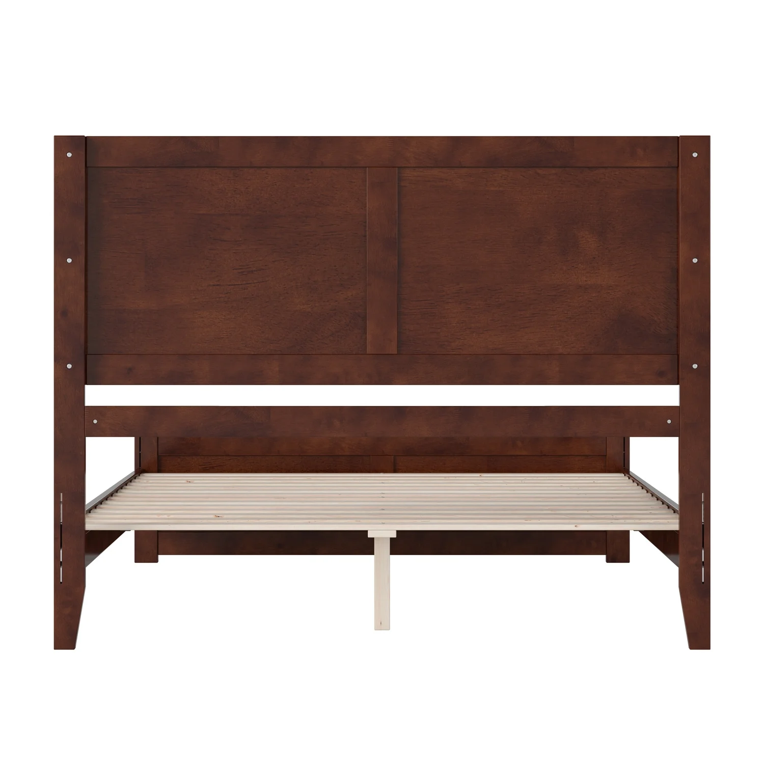 AFI Berkshire Queen Solid Wood Low Profile Platform Bed with Matching Footboard, Walnut