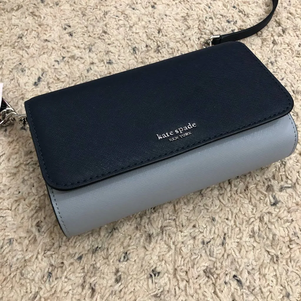 New Kate Spade New York Cameron Small Flap Crossbody Navy / Blue