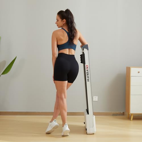 GOYOUTH 2 in 1 Under Desk Electric Treadmill Motorized Exercise Machine with Wireless Speaker, Remote Control and LED Display