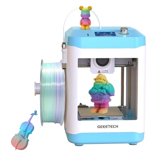 3D Printer for Kids and Beginners,Geeetech Mini 3D Printers with Auto Leveling,High Speed and Fully Open Source,Fully Assembled Direct Drive Extruder