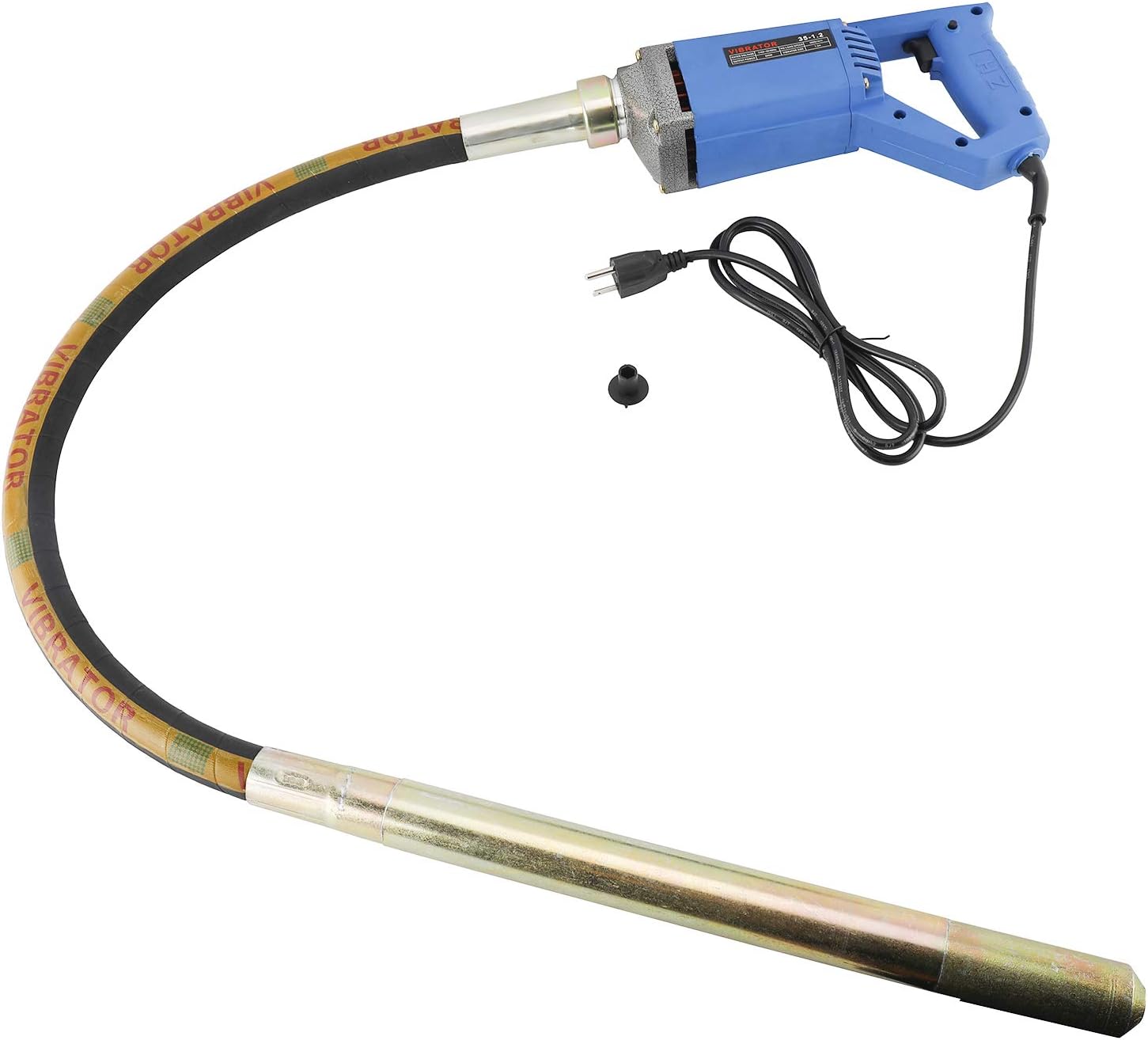Concrete Vibrator, 3/4HP 800W Electric Hand Held Power Concrete Vibrator with 1.2M Hose Pack of 2