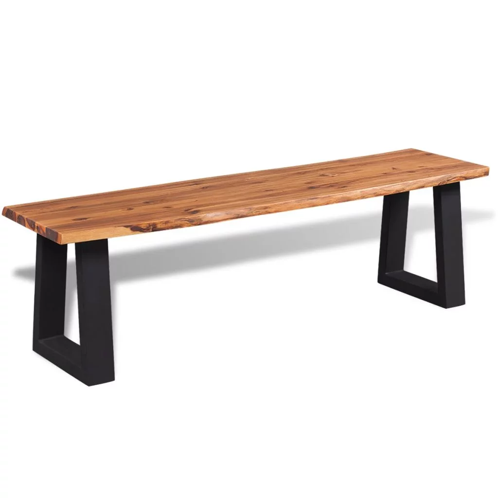 Carevas Bench Solid Acacia Wood 63"