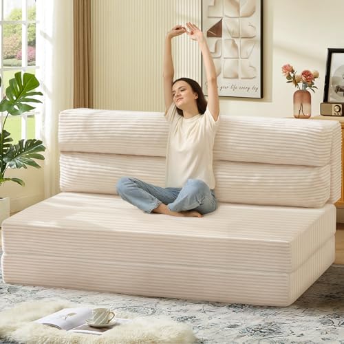 Folding Sofa Bed, Convertible Sleeper Chair with Pilow Foldable Matress