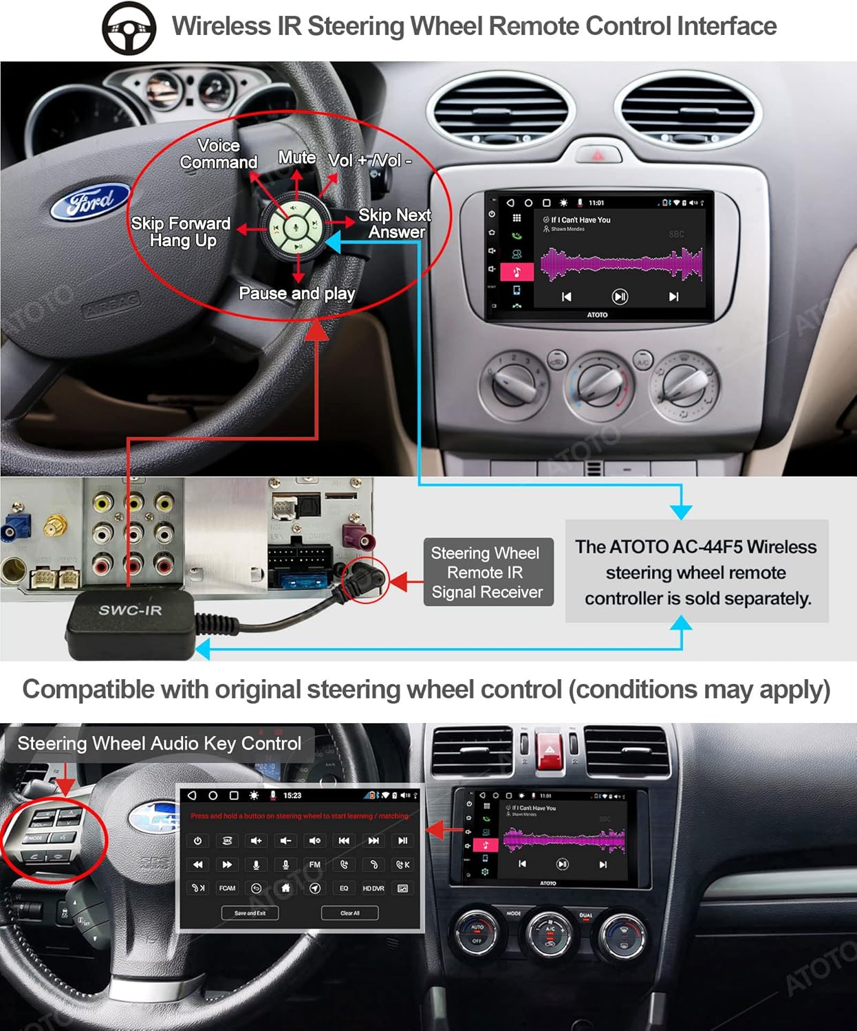 ATOTO S8 Premium 7inch Double-DIN Android Car Stereo, Wireless CarPlay & Android Auto, Dual Bluetooth w/aptX HD, QLED Display,Split Screen