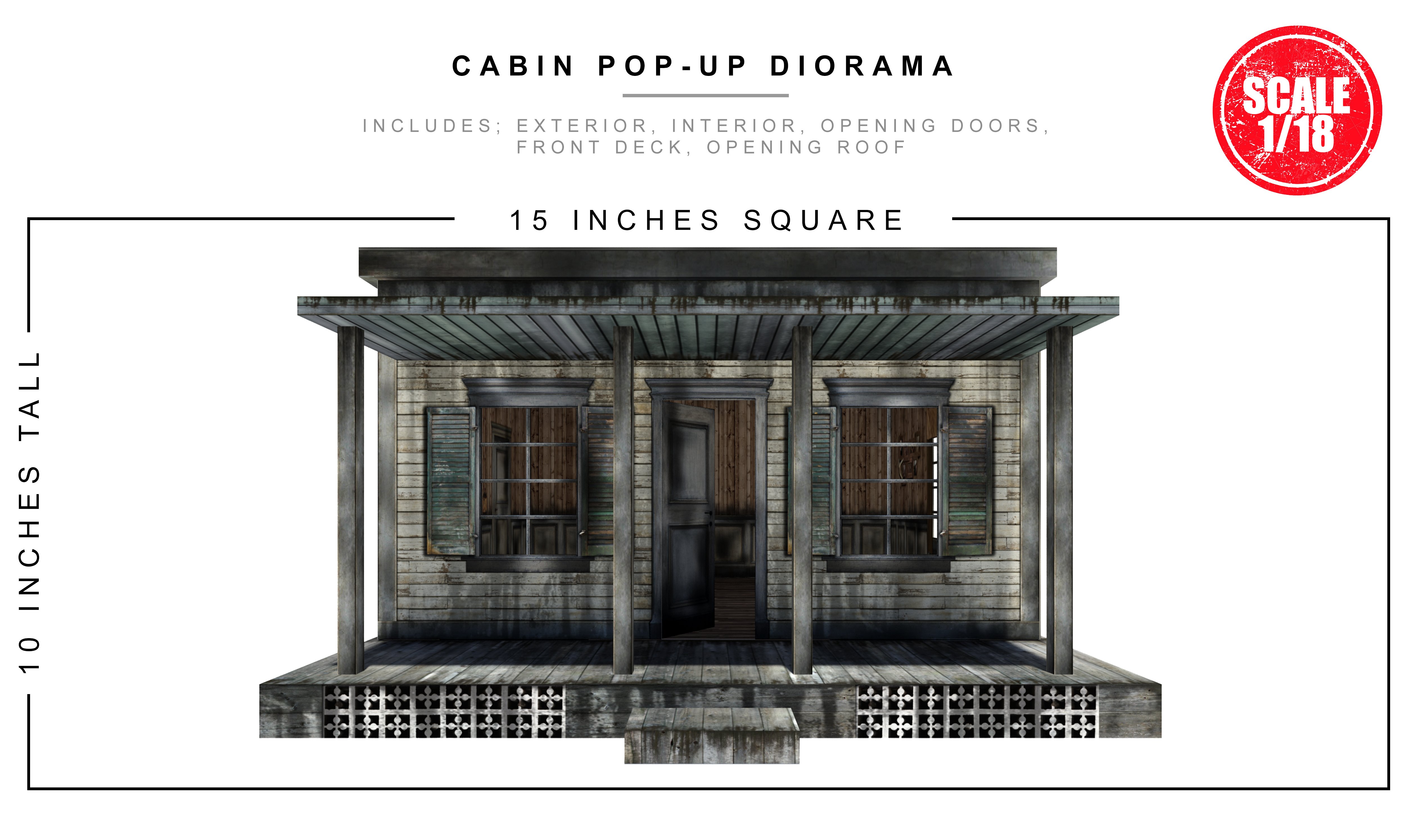 Cabin Pop-Up Diorama (1/18)
