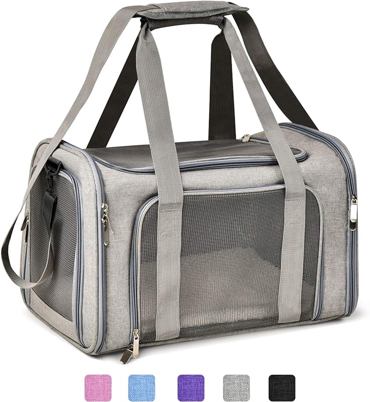 Henkelion Cat, Dog Carrier for Small Medium Cats Puppies up to 15 Lbs, TSA Airline Approved Carrier Soft Sided, Collapsible Travel Puppy Carrier