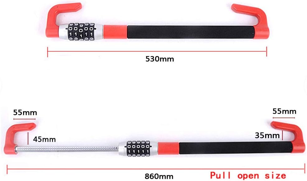WANLIAN Car Code Lock,Car Anti-Theft Device,Brake Pedal/Steering Wheel Lock,Locking Bar,Anti Theft Protection,Steering Wheel Clutch Lock