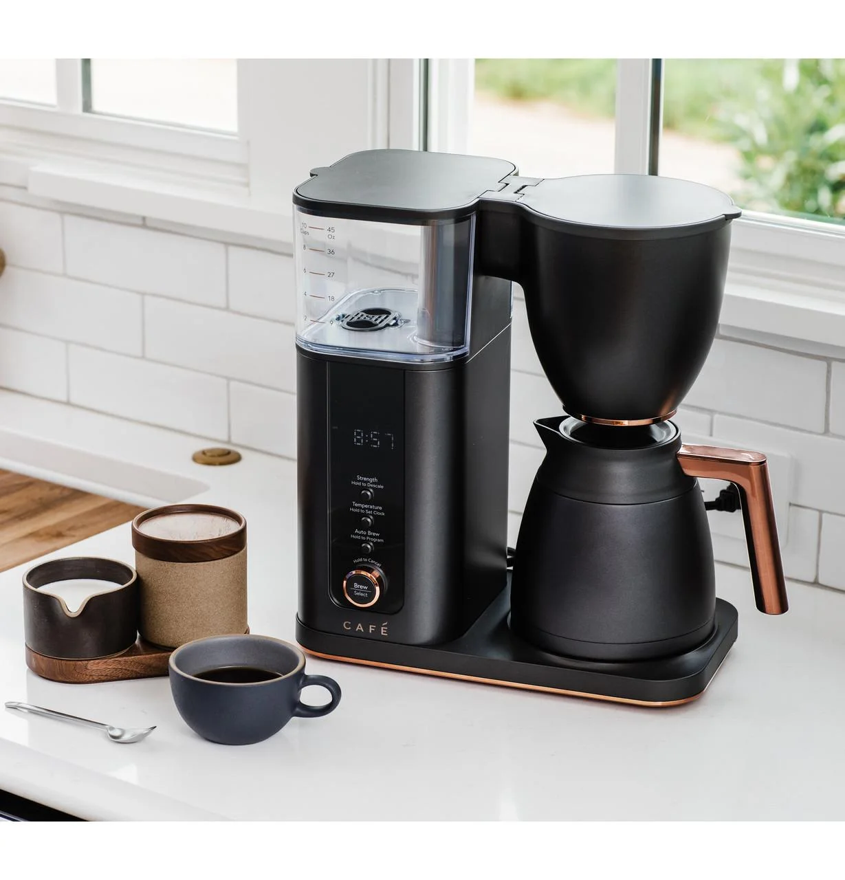 Caf - Drip 10-Cup Coffee Maker with WiFi - Matte Black
