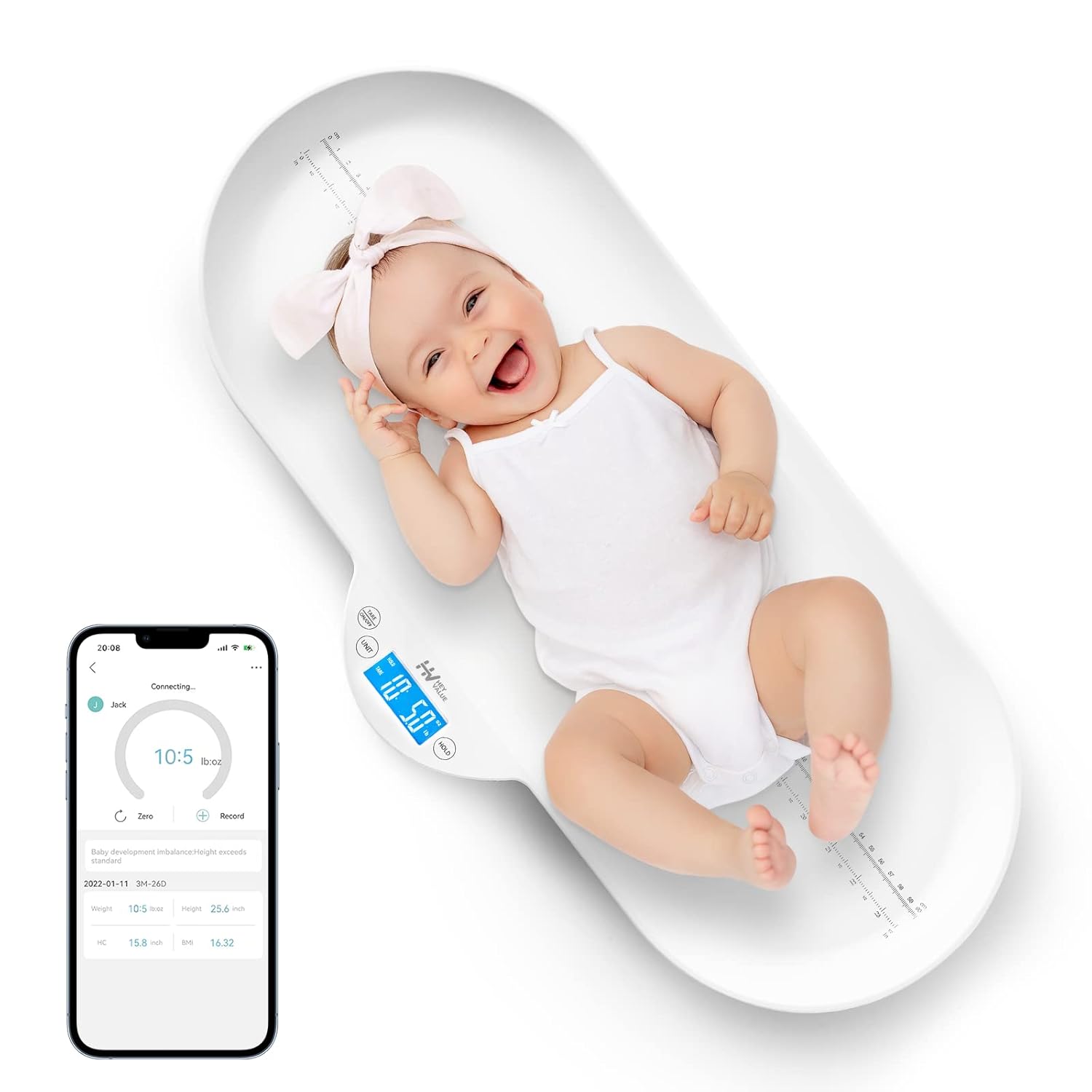 Baby Scale, Toddler Scale, Pet Scale, Accurate Enough Digital Weighing Scale for Newborn Infant Toddler Cat Puppy Animals with Hold Function