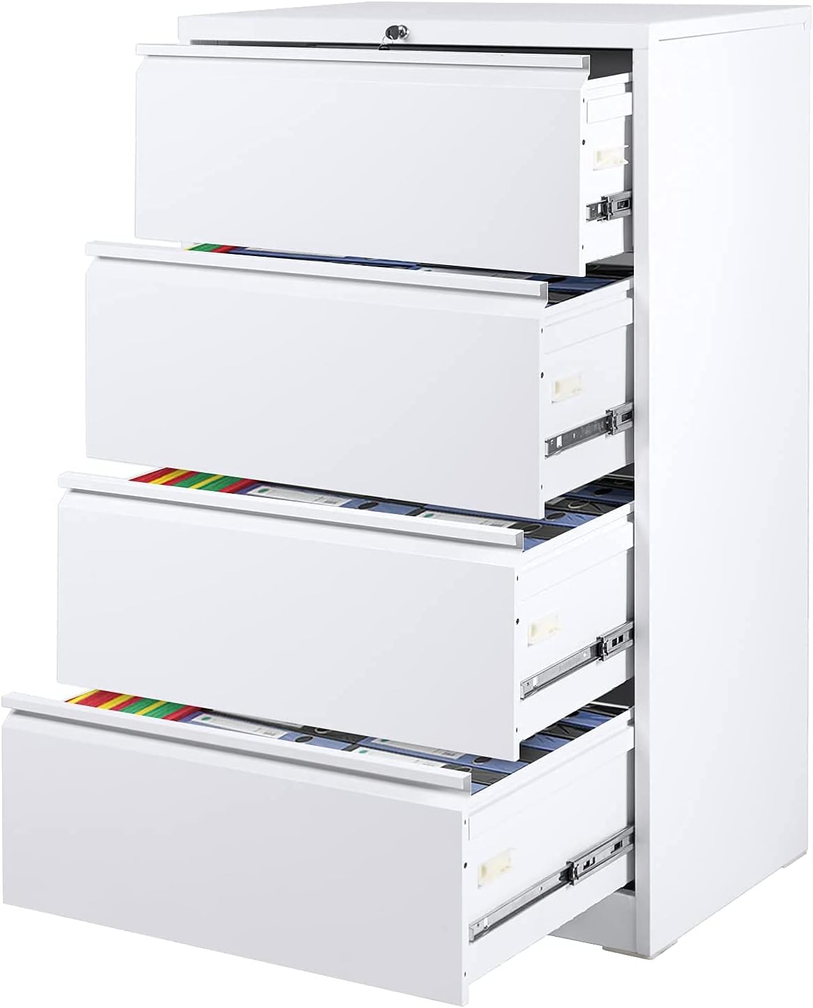 3 Drawer File Cabinet with Lock, Metal Filling Cabinets for Office Home