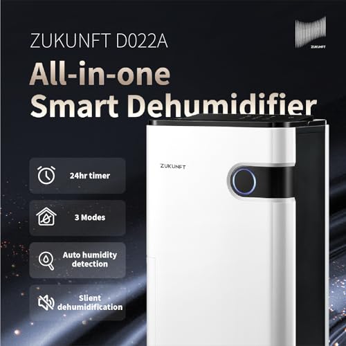 Dehumidifier Home Moisture LED Quiet Humidity Control,4500 SqFt 50 Pint,Large Water Tank,Auto Off,Child Lock,Energy Saving,3 Modes