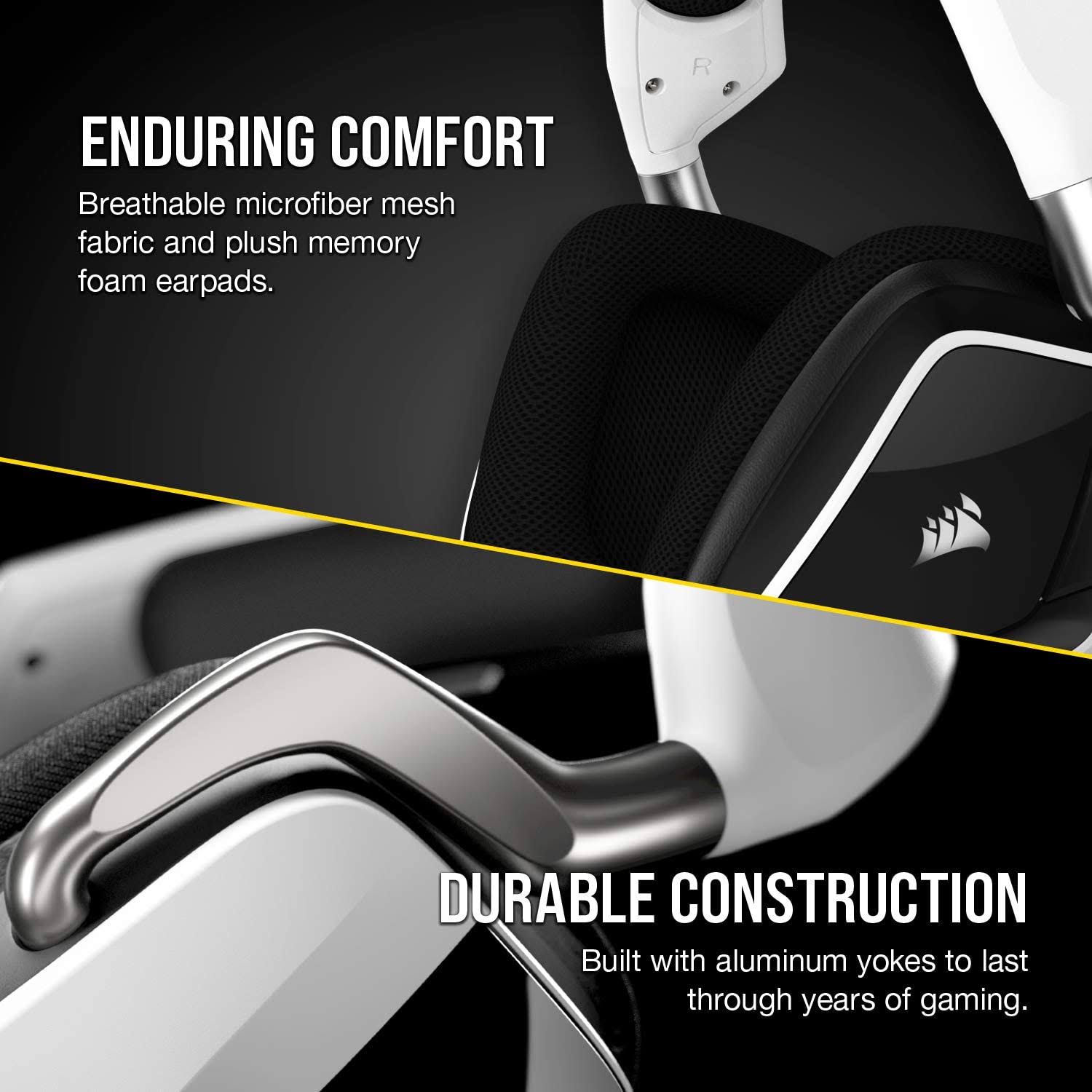 Corsair Void RGB Elite USB Premium Gaming Headset with 7.1 Surround Sound - White