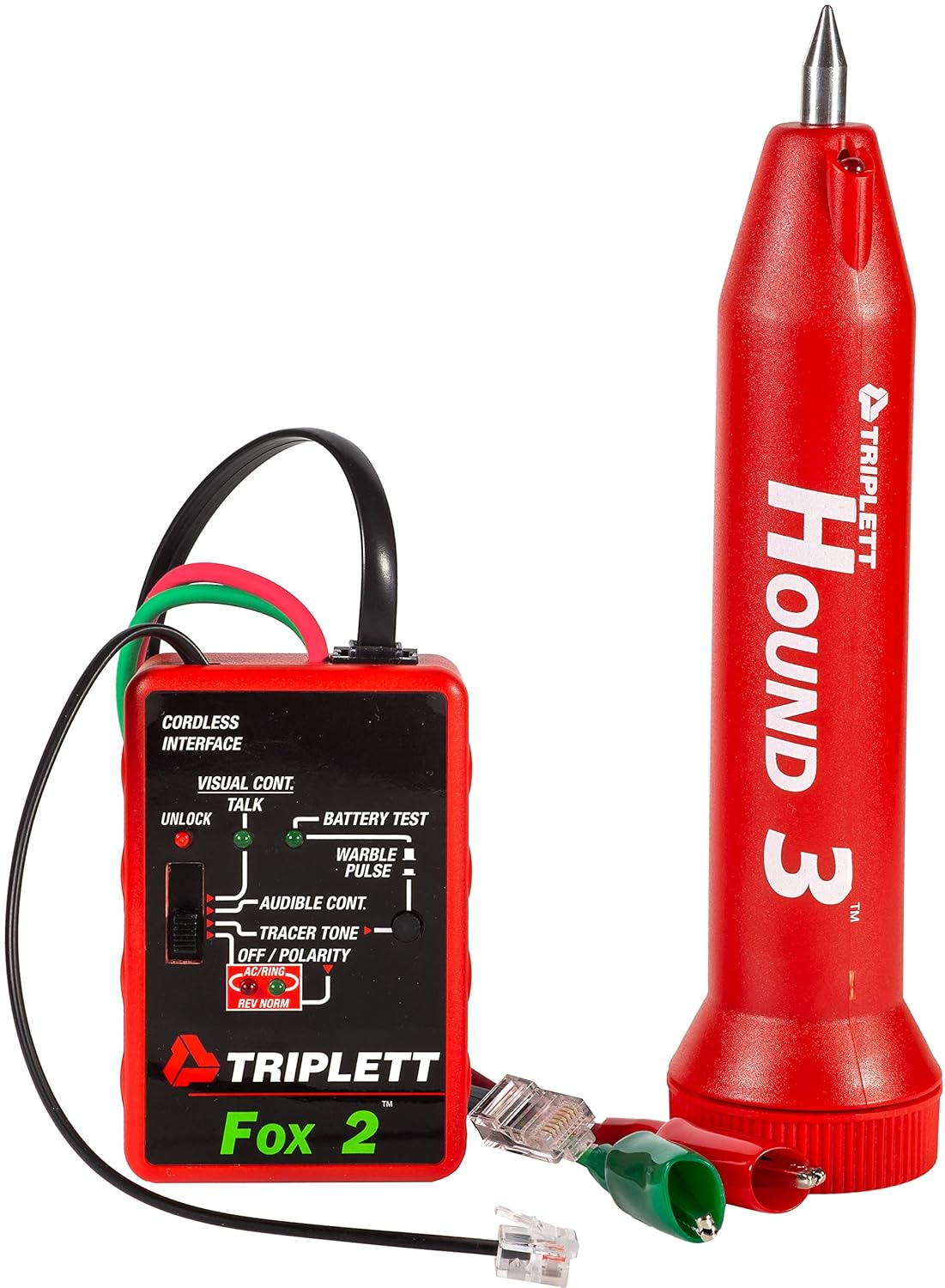 Triplett Fox & Hound Premium Tone and Probe Wire Tracing Kit Generates Multiple Tones with Adjustable Sensitivity for Electrical Wire, LAN Cable