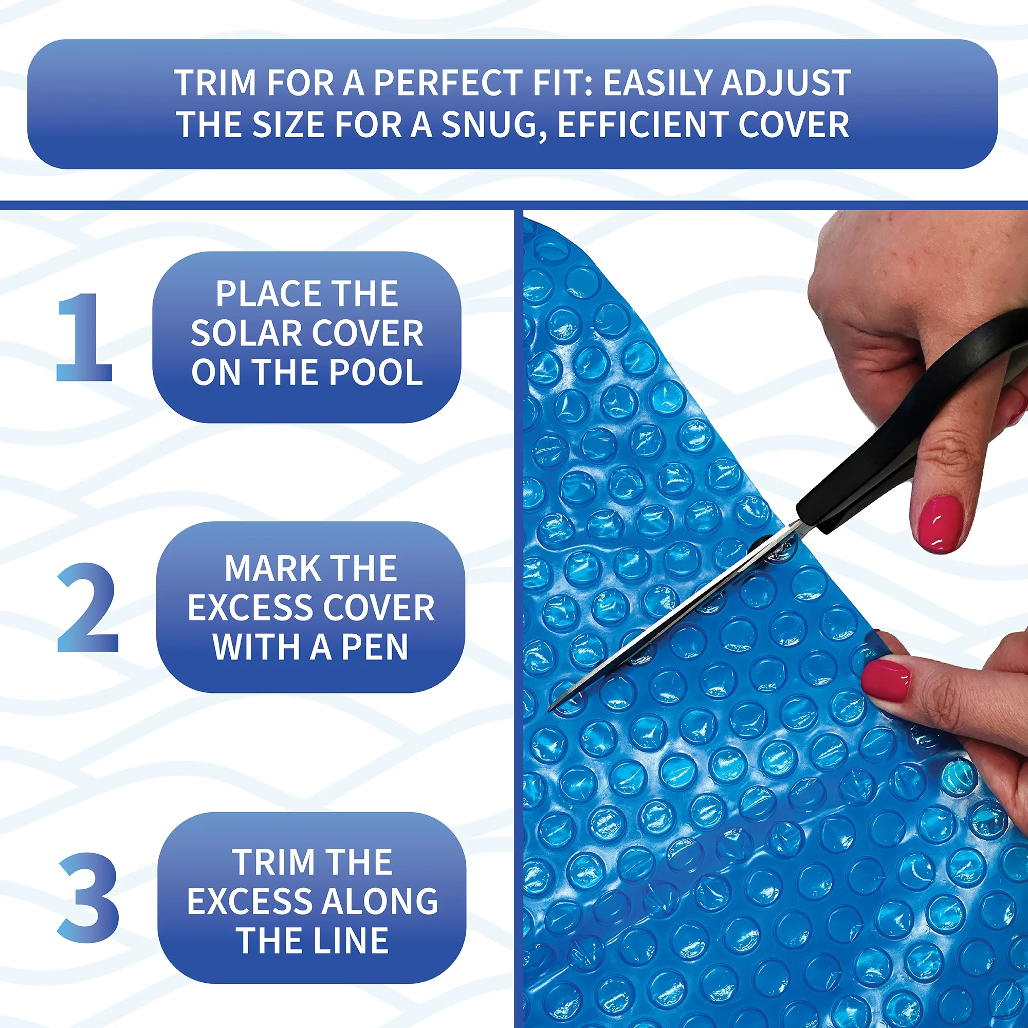 Blue Wave 8-mil Solar Blanket for Round Above-Ground Pools ? Blue