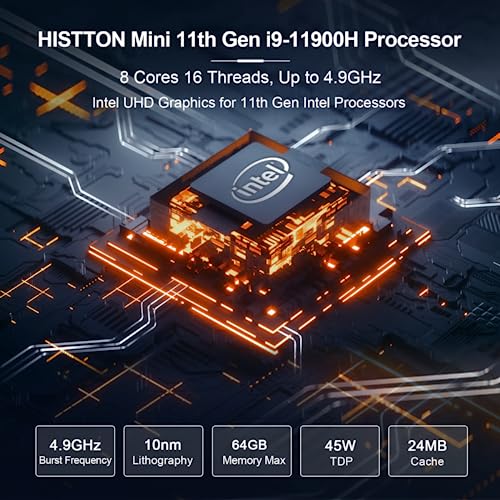 Mini PC Windows 11 Pro, Core i9-11900H(8 Cores 16 Threads