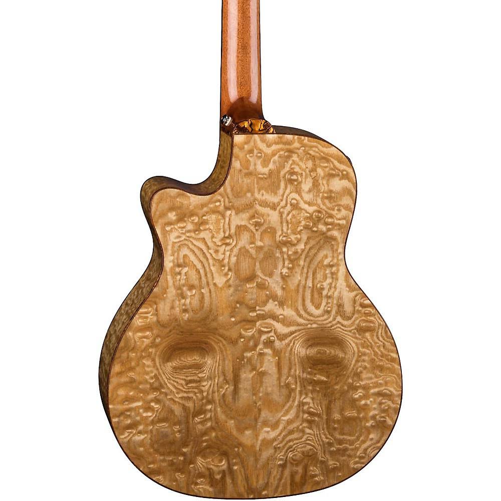 Dean Exotica Quilted Ash Acoustic-Electric Bass Guitar with Aphex Gloss, Natural