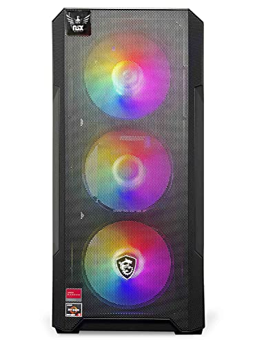 NSXGAMING Nova Desktop Gaming Computer (AMD Ryzen 5 5600G, 16GB 2 * 8 GB DDR4 3600, 512Gb M2 NVME SSD, RGB Fans, W11 64-bit Ready, Wify Ready