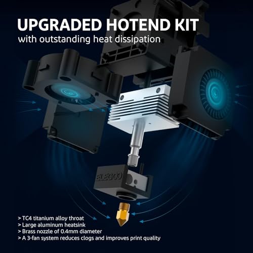 ELEGOO Neptune 3 Pro FDM 3D Printer with Auto Bed Leveling, Dual-Gear Direct Extruder, Dual Lead Screw Drive, Removable Capacitive Screen