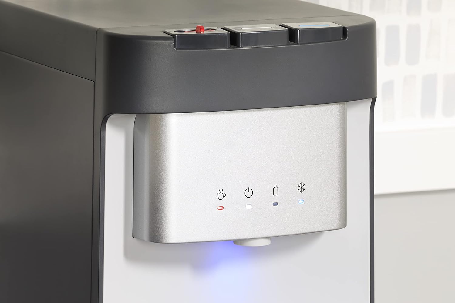 GE Bottom-Loading Tri-Temperature Water Dispenser | 5 Gallon Water Cooler for Home or Office | 3 Temperature Settings | Taller 13" Dispenser Height |