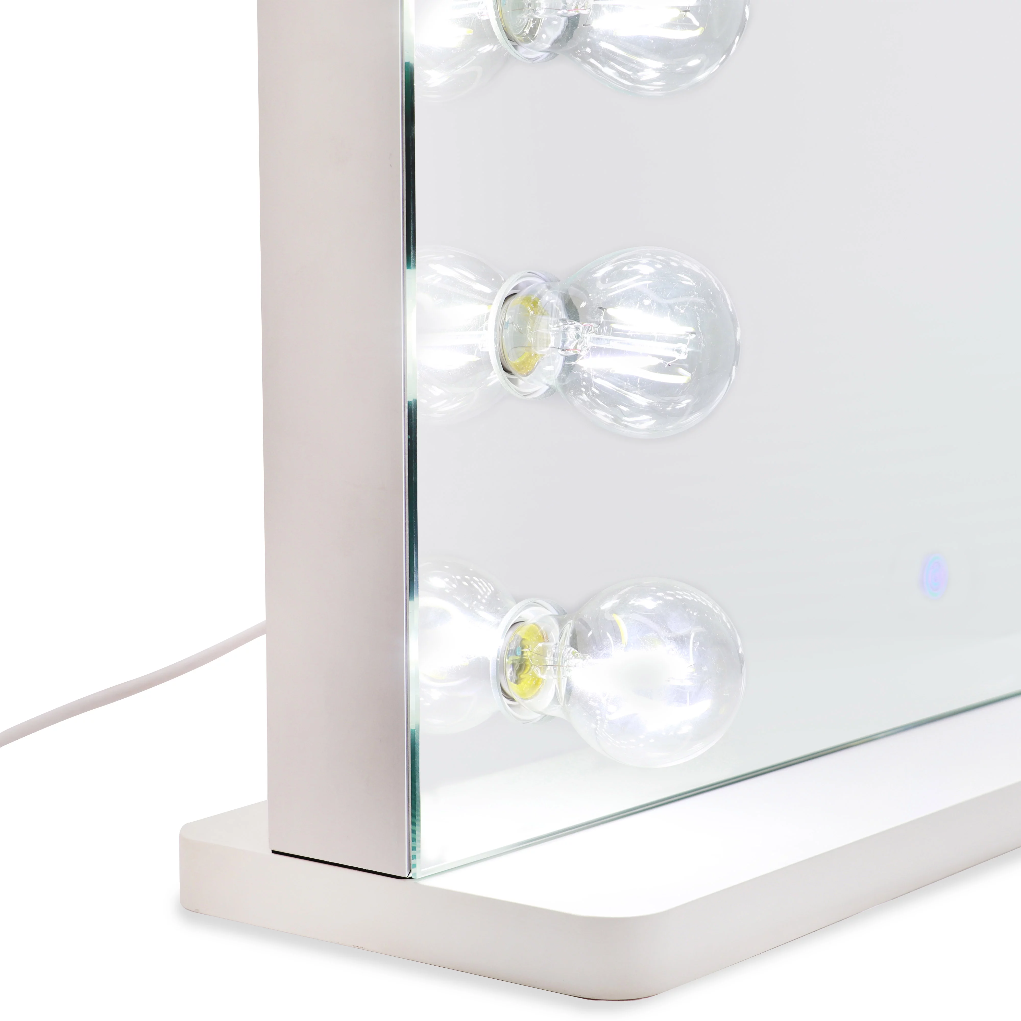 TOV Furniture Lola White Vanity Mirror with Smart Sensor Switch