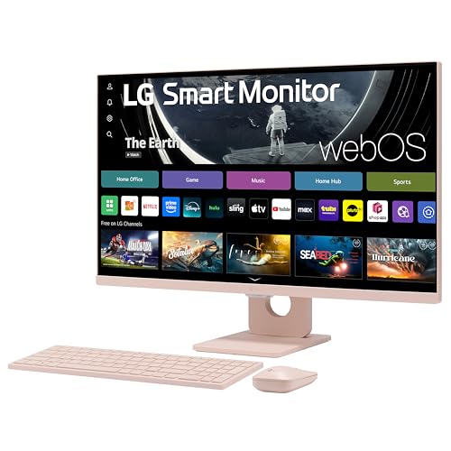LG 27SR50F-W Smart Monitor 27-Inch FHD (1920x1080) IPS Display, webOS 23, HDR 10, x2 Built-in Speakers, AirPlay 2, Screen Share, Bluetooth, ThinQ App