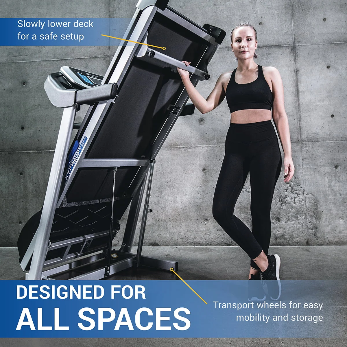 XTERRA TRX3500 Folding Motorized Treadmill with Bluetooth FTMS, Handlebar Control Buttons, Built-In Speaker and Audio-Jack
