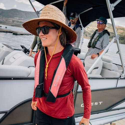 Onyx A/M-24 Automatic/Manual Inflatable Life Jacket, U.S. Coast Guard Approved, Low Profile, Compact Design, Manual Convertible Inflation Option
