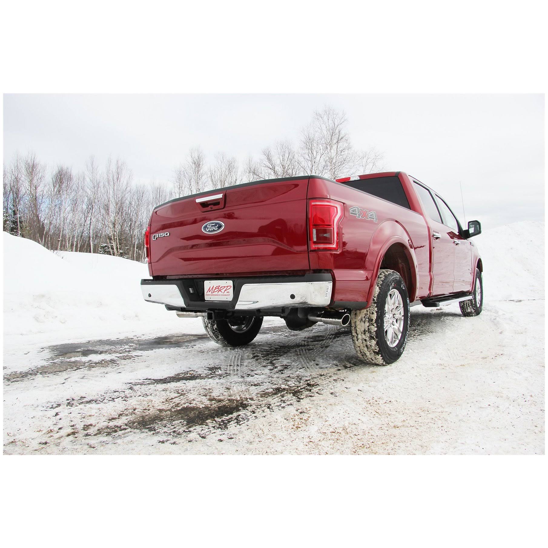 2015 Ford F-150 MBRP Installer Series Cat Back Dual Split Side Exit Exhaust System - S5254AL