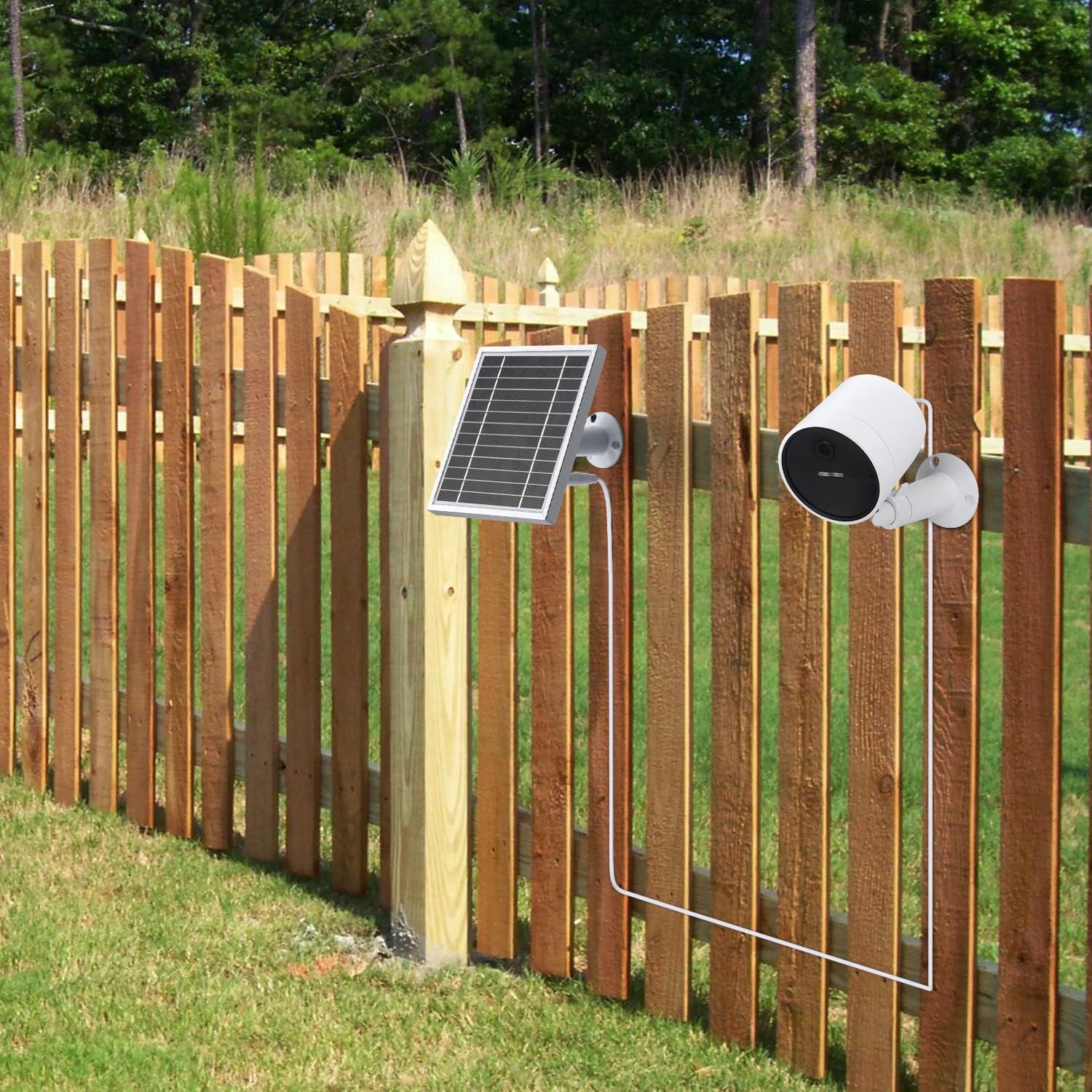 UYODM Solar Panel Compatible with SimpliSafe Wireless Outdoor Security Camera,Power Your SimpliSafe Outdoor Camera continuously - Silver - 3PACK