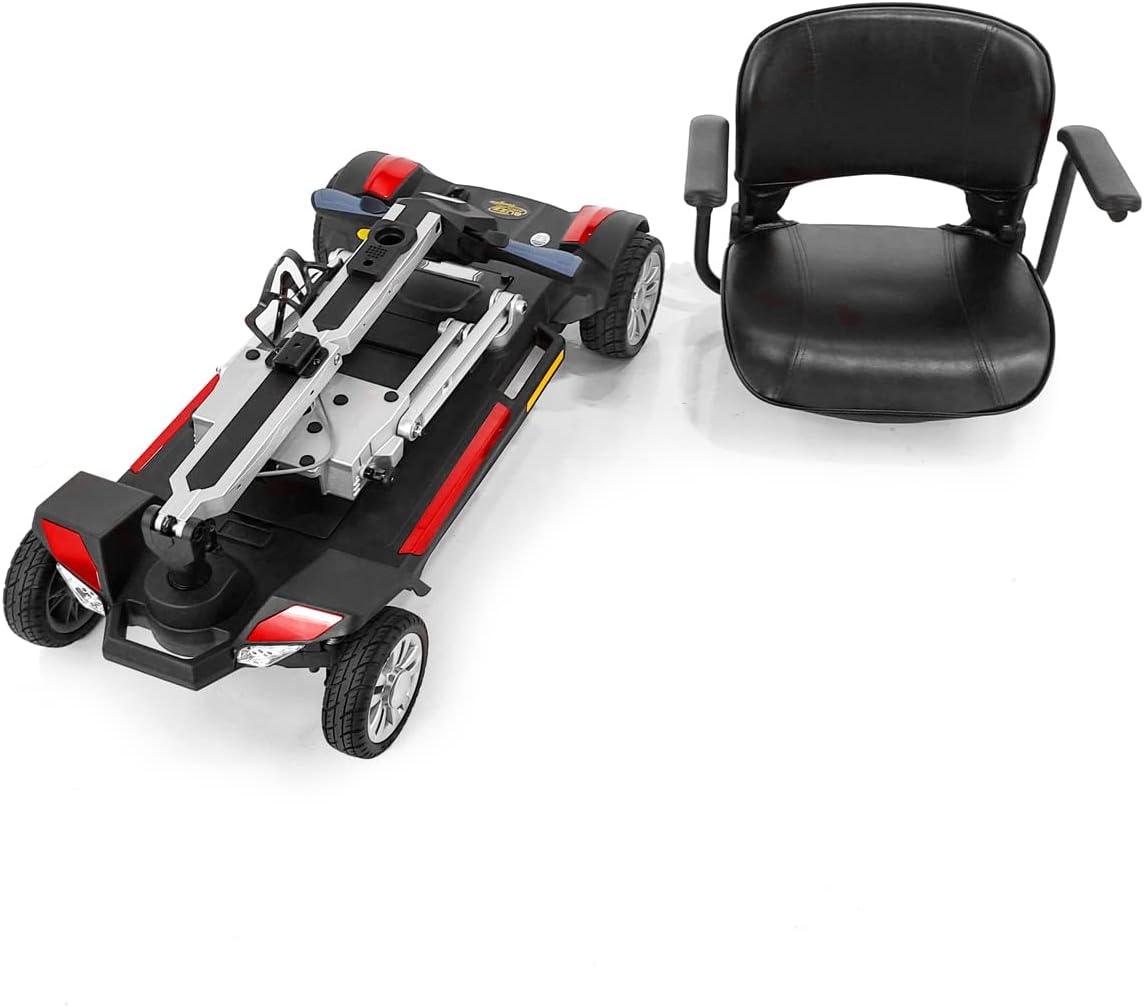 Buzzaround Carry On 4 Wheel Travel Scooter by Golden Technologies-Red