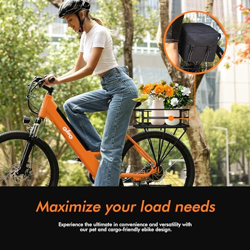 Cityone Electric Bike for Adults 26" Step-Through 22MPH Ebike with 2.1" Tire,UL2849 Certified Built-in Removable Battery
