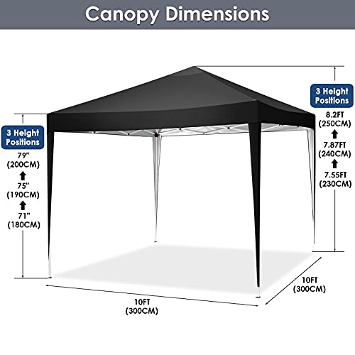 COBIZI Canopy 10x20 Pop Up Canopy Tent with 6 Sidewalls Party Tents for Parties Weddings Backyard Waterproof Canopy Outdoor Commercial Canopy Event