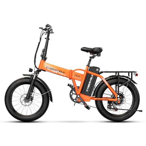 1000W Folding Electric Bike, 48V Large Removable Battery E Bike, 30+MPH, 80 Miles Max Range, 20" Fat Tire Electric Bike for Adults