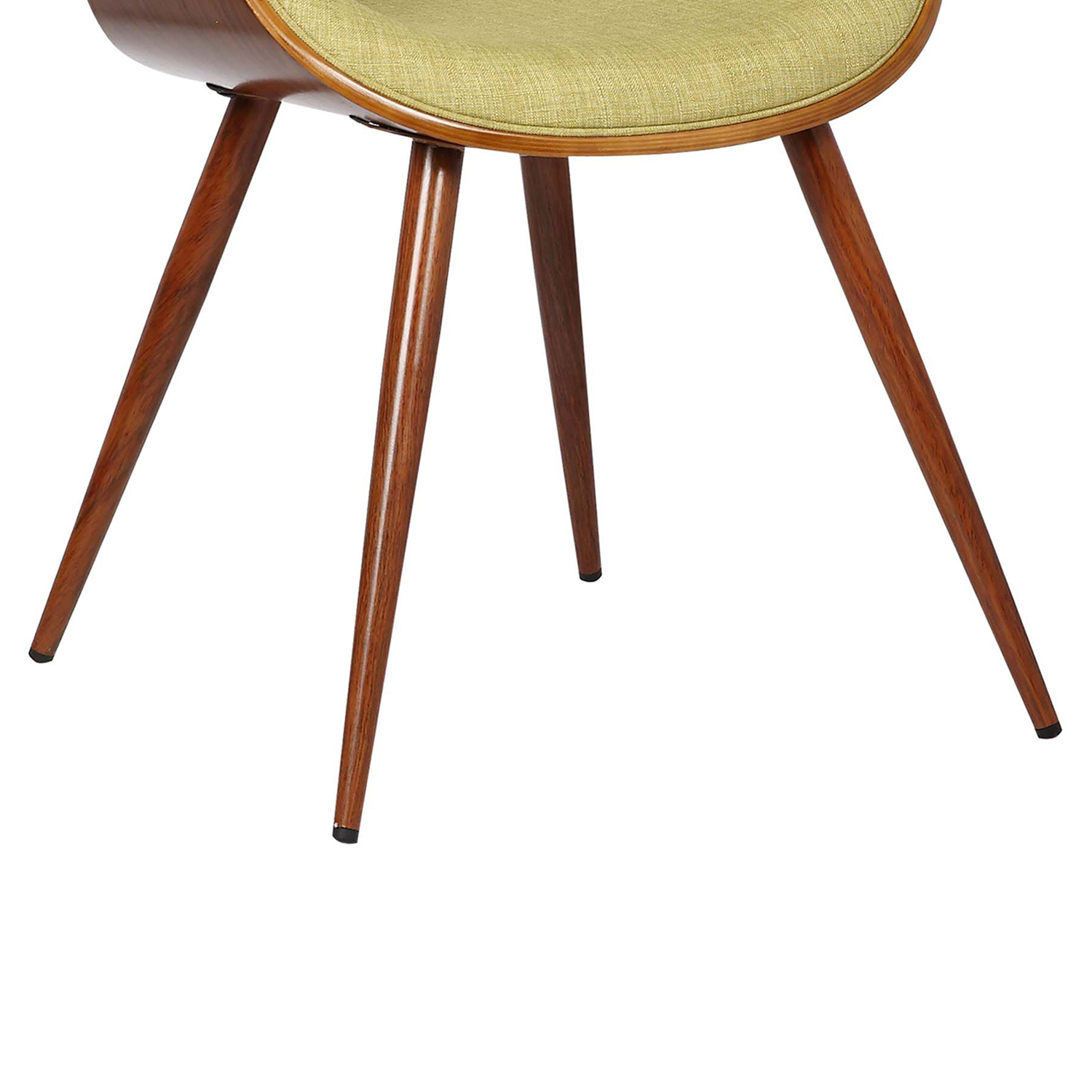 Armen Living Butterfly Modern Fabric Dining Chair in Walnut and Charcoal