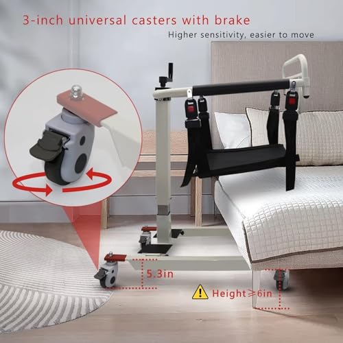 Patient Lift Transfer Chair, Load Capacity 220lbs