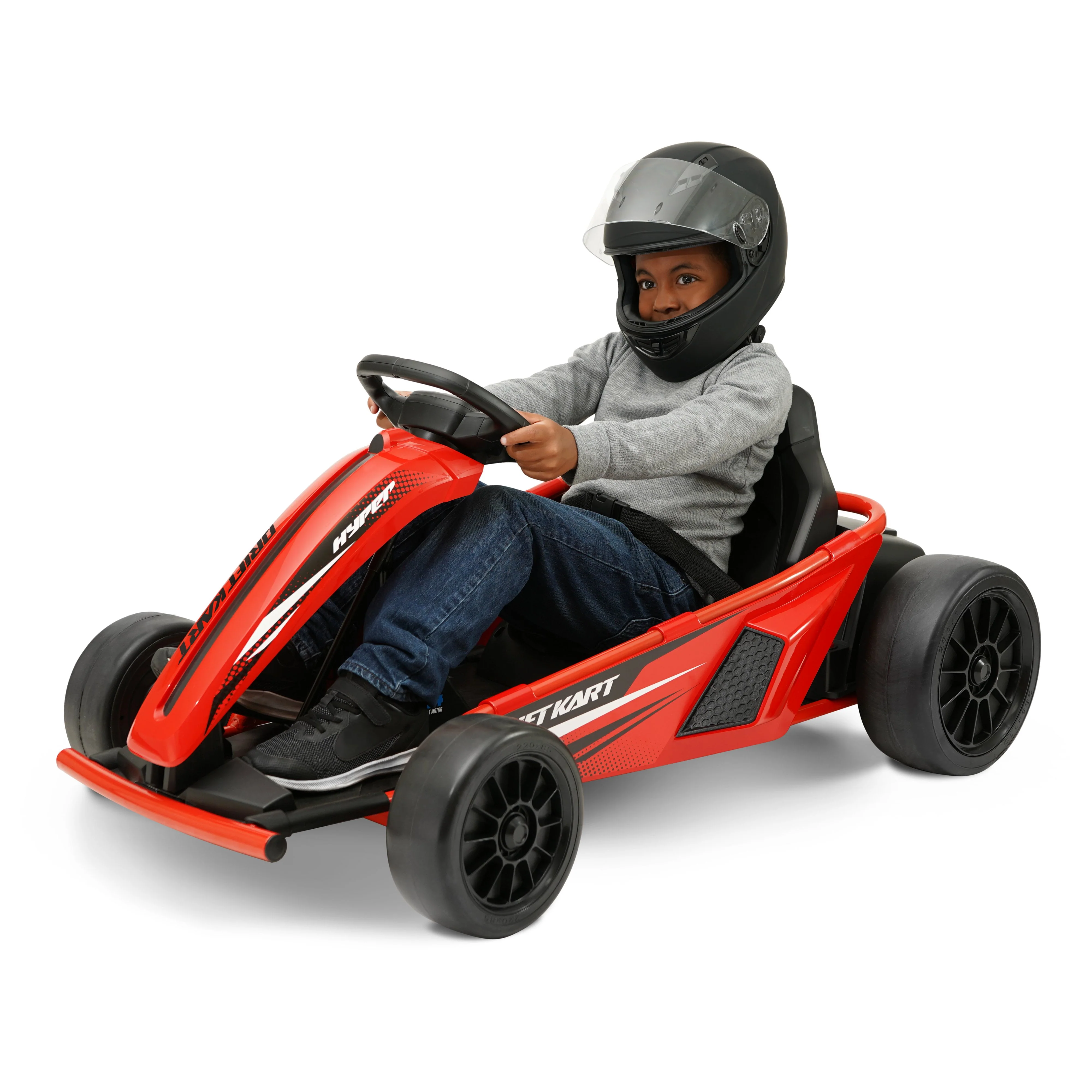 Hyper Toys 24V Drifting Go Kart Ride On for Kids, Red