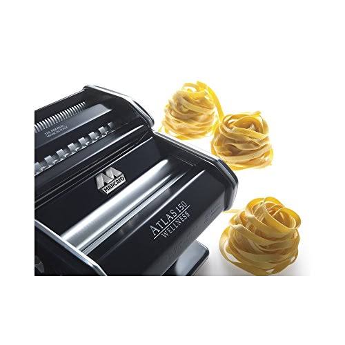 Marcato Atlas Pasta Machine, Made in Italy, Blue, Includes Pasta Cutter, Hand Crank, and Instructions