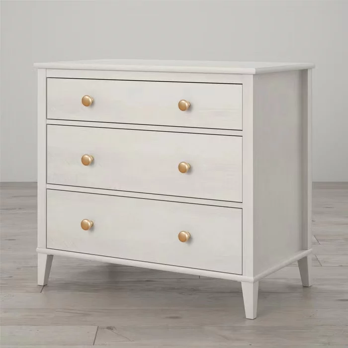 White Dressers Chest of Drawers, 3 Drawer White Bedroom Storage Furniture, Drawer Dresser, Unique Dresser, Vanity Dresser, Modern Dresser